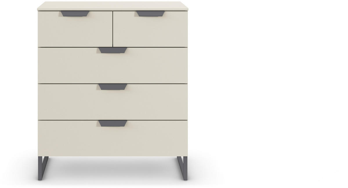 KOMMODE  in 80/81/42 cm  - Champagner/Dunkelgrau, Design, Holzwerkstoff/Metall (80/81/42cm) - Carryhome