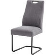 SCHWINGSTUHL  in Aluminium Flachgewebe  - Schwarz/Grau, MODERN, Textil/Metall (50/103/63cm) - Carryhome