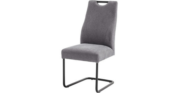 SCHWINGSTUHL  in Aluminium Flachgewebe  - Schwarz/Grau, MODERN, Textil/Metall (50/103/63cm) - Carryhome