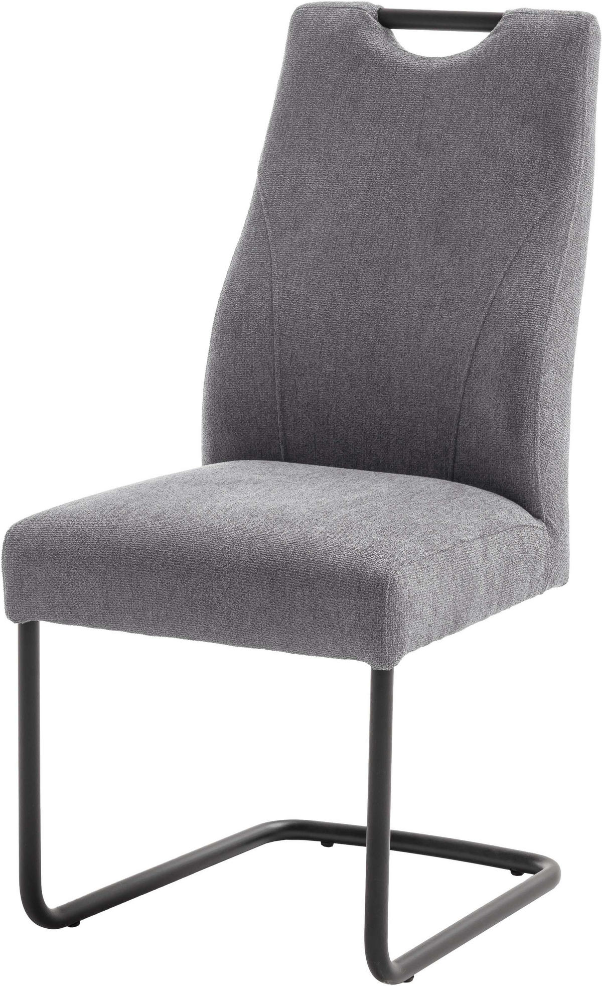 SCHWINGSTUHL  in Aluminium Flachgewebe  - Schwarz/Grau, MODERN, Textil/Metall (50/103/63cm) - Carryhome