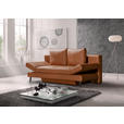 SCHLAFSOFA  in Echtleder Braun  - Schwarz/Braun, Design, Leder/Metall (200/85/90cm) - Novel