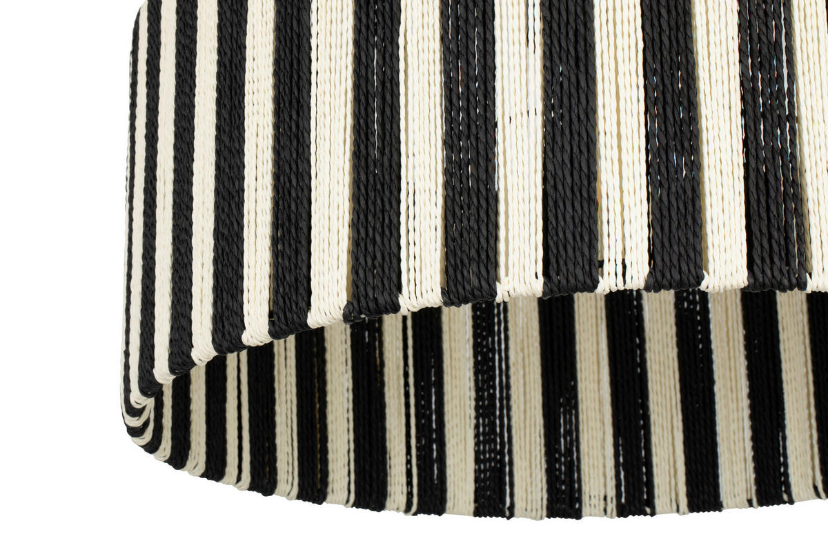 HÄNGELEUCHTE 60/27.5 cm   - Schwarz/Weiß, Design, Papier/Metall (60/27.5cm) - Collet's Monde