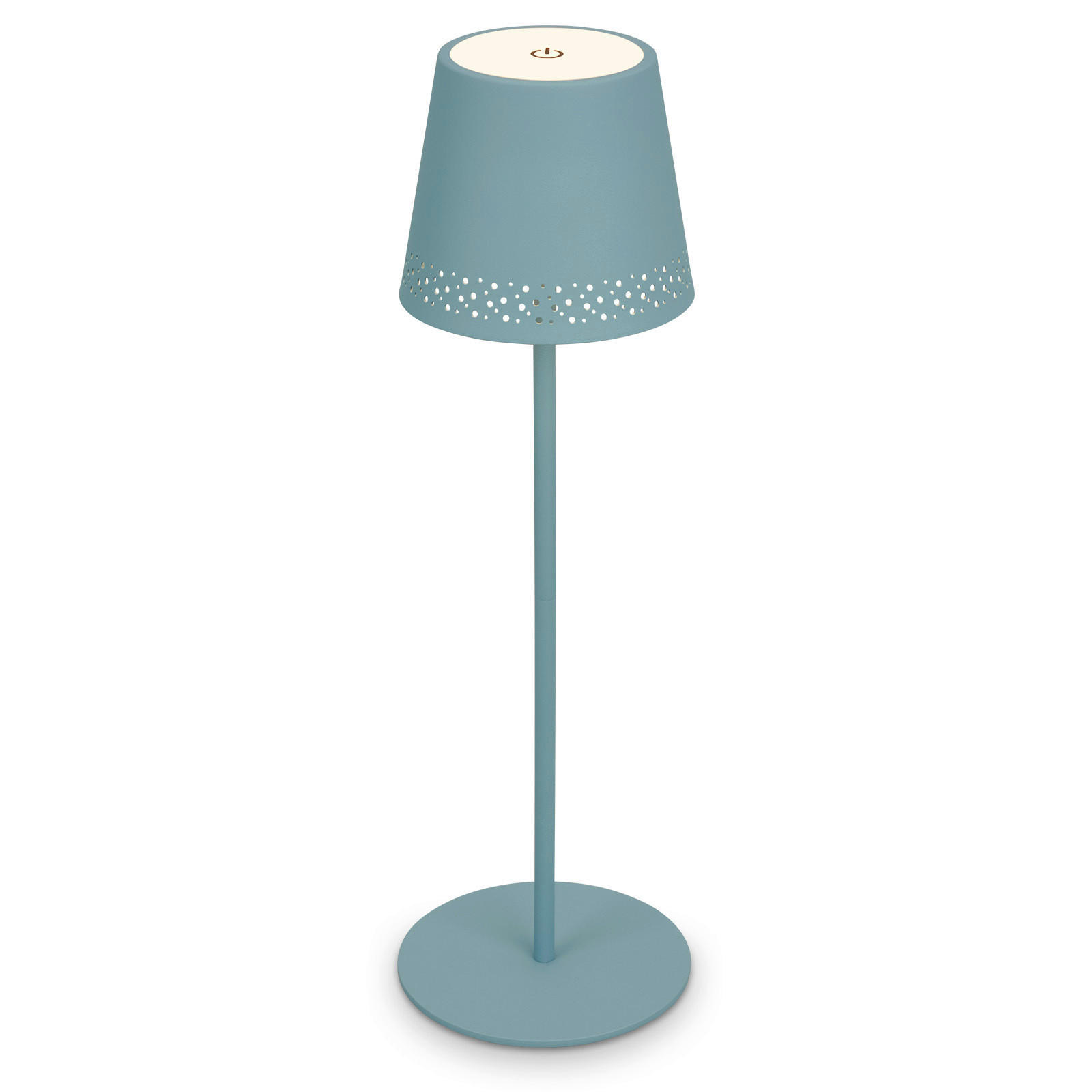 STOLNA PUNJIVA SVJETILJKA  - pastelno plava, Trend, metal (12/22-38cm)