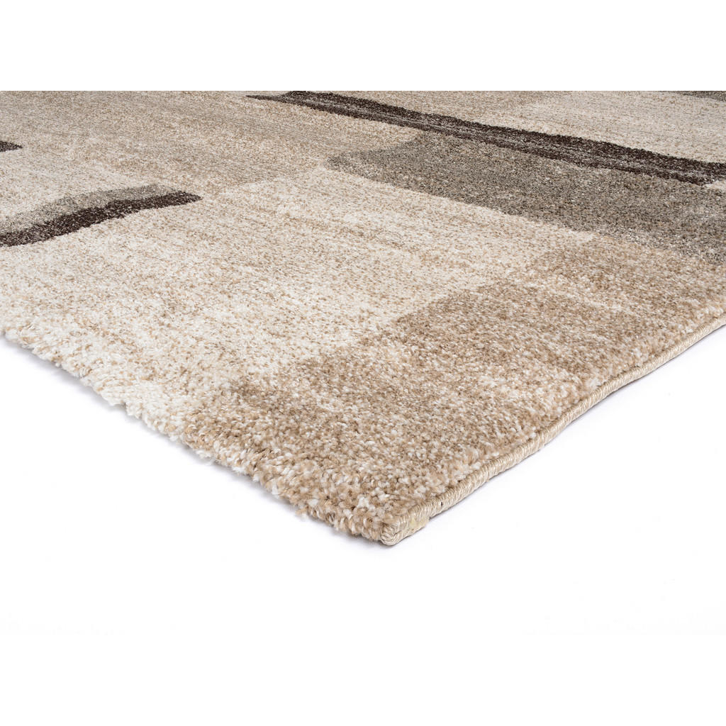 Thumbnail - Novel Läufer Palazzo Bloc, Braun, Beige, Textil, Abstraktes, rechteckig, 80x200 cm, in verschiedenen Größen erhältlich, ...