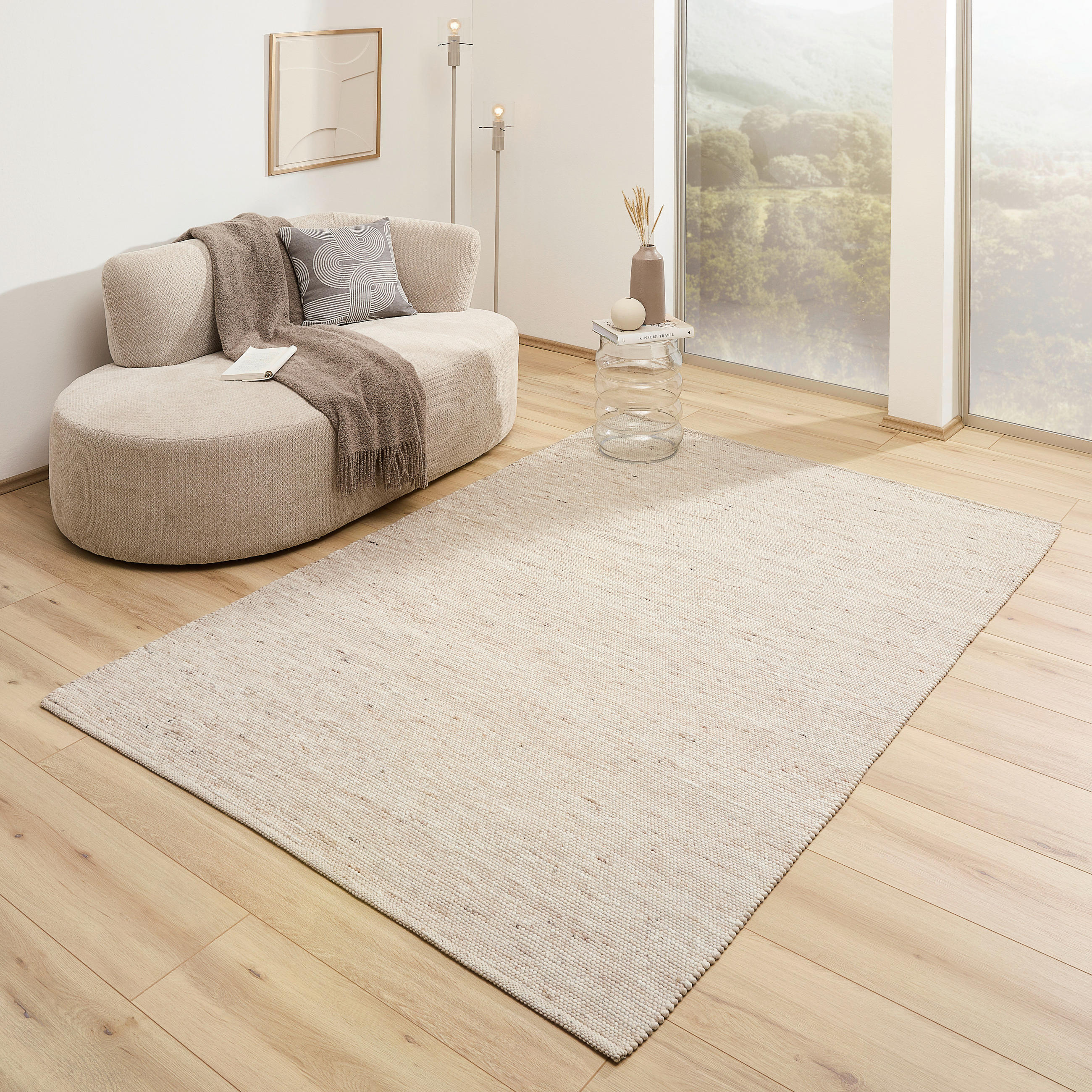 HANDWEBTEPPICH 200/290 cm Beige  - Beige, Basics, Textil (200/290cm) - Linea Natura