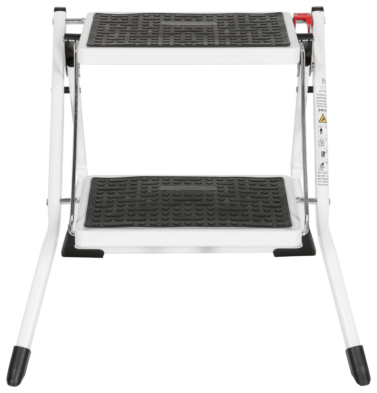 KLAPPTRITTLEITER - Schwarz/Weiß, Basics, Metall (49,5/44/48cm) - MID.YOU