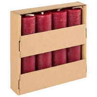 VELIKA SVEČA - vinsko rdeča, Trend, naravni materiali (3,5/14cm) - Ambia Home