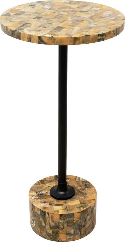 BEISTELLTISCH in Metall, Kunststoff, Holzwerkstoff 25/25/50 cm  - Schwarz/Braun, Design, Holzwerkstoff/Kunststoff (25/25/50cm) - Ambia Home