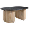 COUCHTISCH Mangoholz vollmassiv 110/70/45 cm rechteckig Naturfarben, Schwarz  - Schwarz/Naturfarben, Design, Holz/Stein (110/70/45cm) - Livetastic