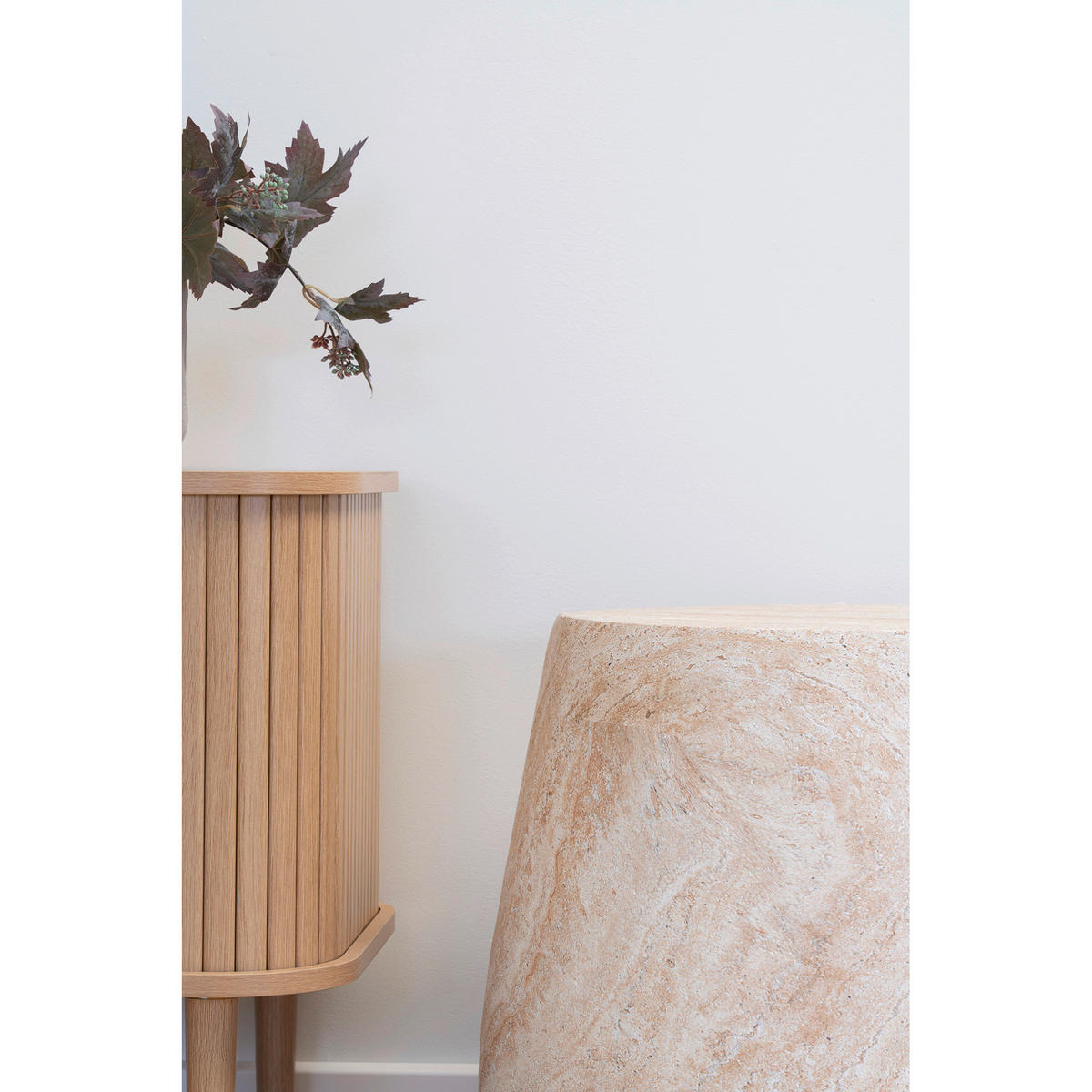 BEISTELLTISCH 47,5/41/47,5 cm Bonn Perlmutt rund  - Perlmutt/Beigebraun, Basics, Keramik (47,5/41/47,5cm)