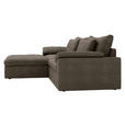 ECKSOFA  in Webstoff Braun  198/306 cm  - Schwarz/Braun, MODERN, Kunststoff/Textil (198/306cm) - Carryhome