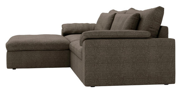 ECKSOFA  in Webstoff Braun  198/306 cm  - Schwarz/Braun, MODERN, Kunststoff/Textil (198/306cm) - Carryhome