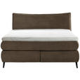 BOXSPRINGBETT 160/200 cm,  in Braun, gepolstertes Kopfteil, Topper, Matratzen, H3 + H4 = fest + sehr fest  - Schwarz/Braun, Trend, Holz/Textil (160/200cm) - Esposa