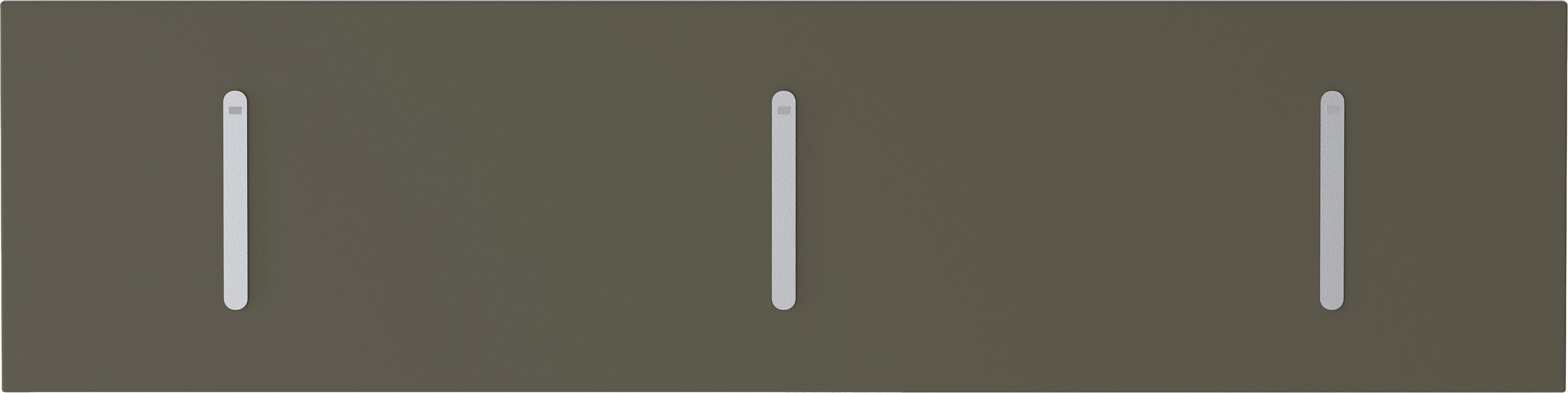 HAKENLEISTE  in Taupe  - Taupe, Design, Holzwerkstoff/Metall (100/25/3cm) - Moderano