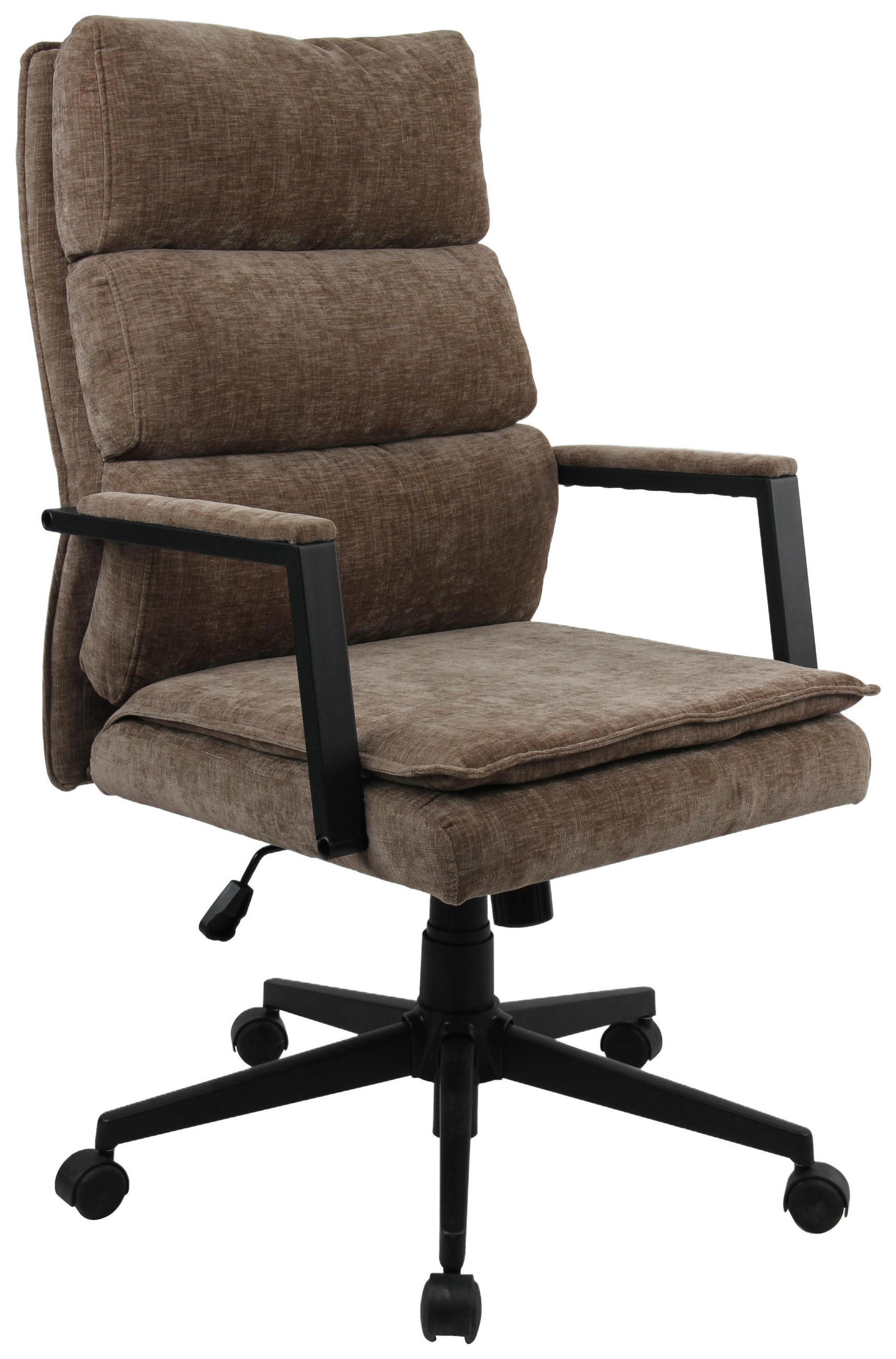 CHEFSESSEL  in Webstoff Grau  - Schwarz/Grau, Modern, Kunststoff/Textil (58/110-120/62cm) - MID.YOU