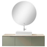 BADEZIMMER 6-teilig  in 152 cm  - Edelstahlfarben/Eichefarben, MODERN, Holzwerkstoff/Stein (152cm) - Celina Home