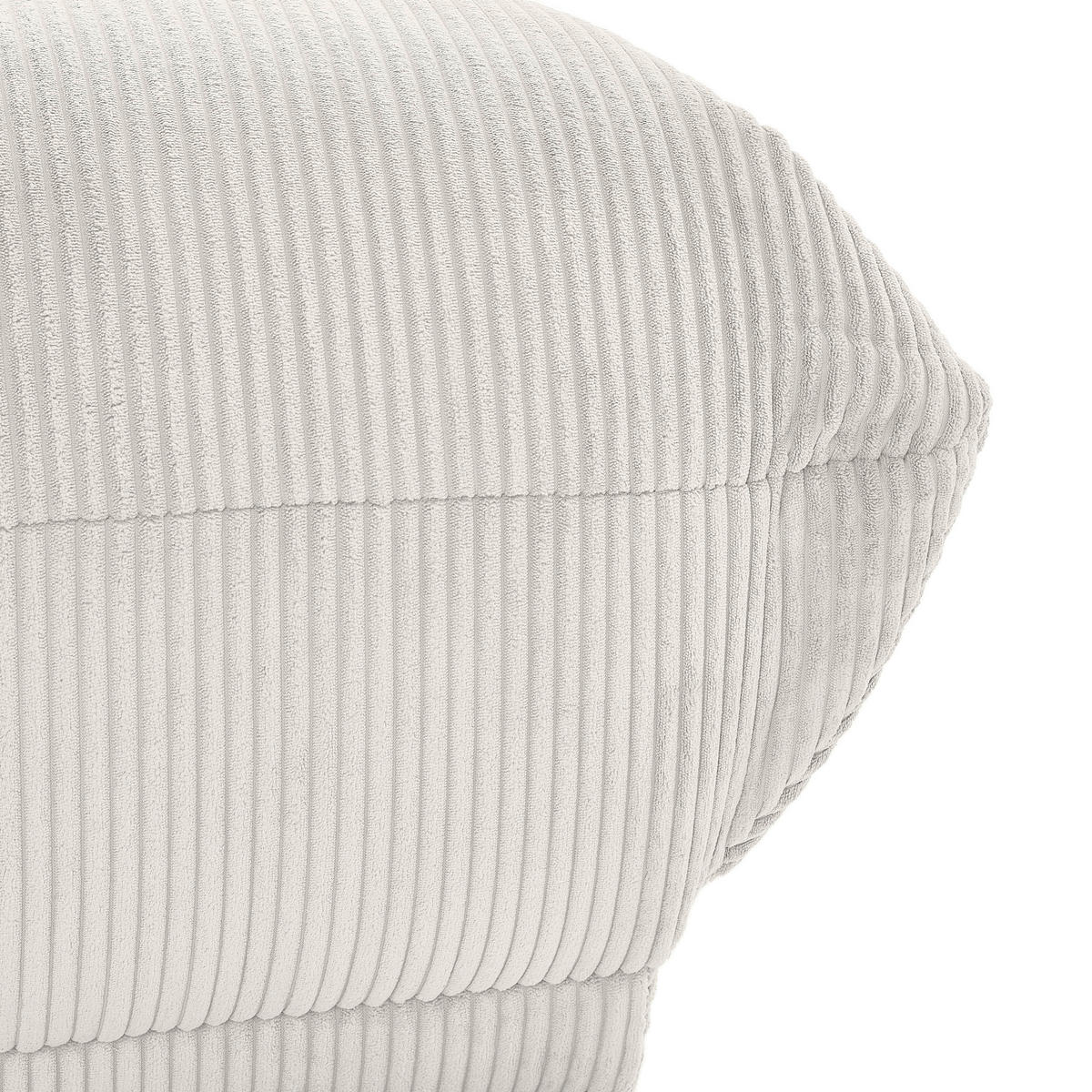 ECKSOFA in Cord, Lederlook Creme, Weiss  - Weiss/Creme, Trend, Textil (185/315cm) - Livetastic