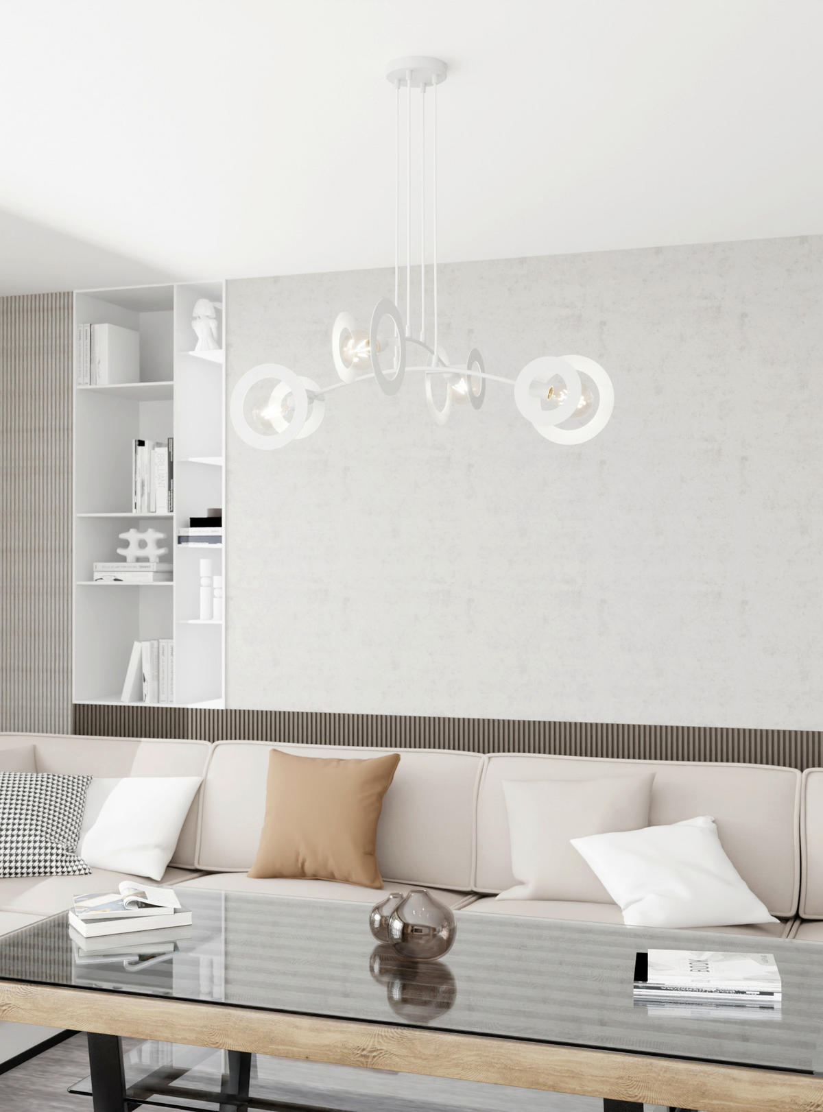 HÄNGELEUCHTE  89/89/120 cm    - Weiß, LIFESTYLE, Metall (89/89/120cm)