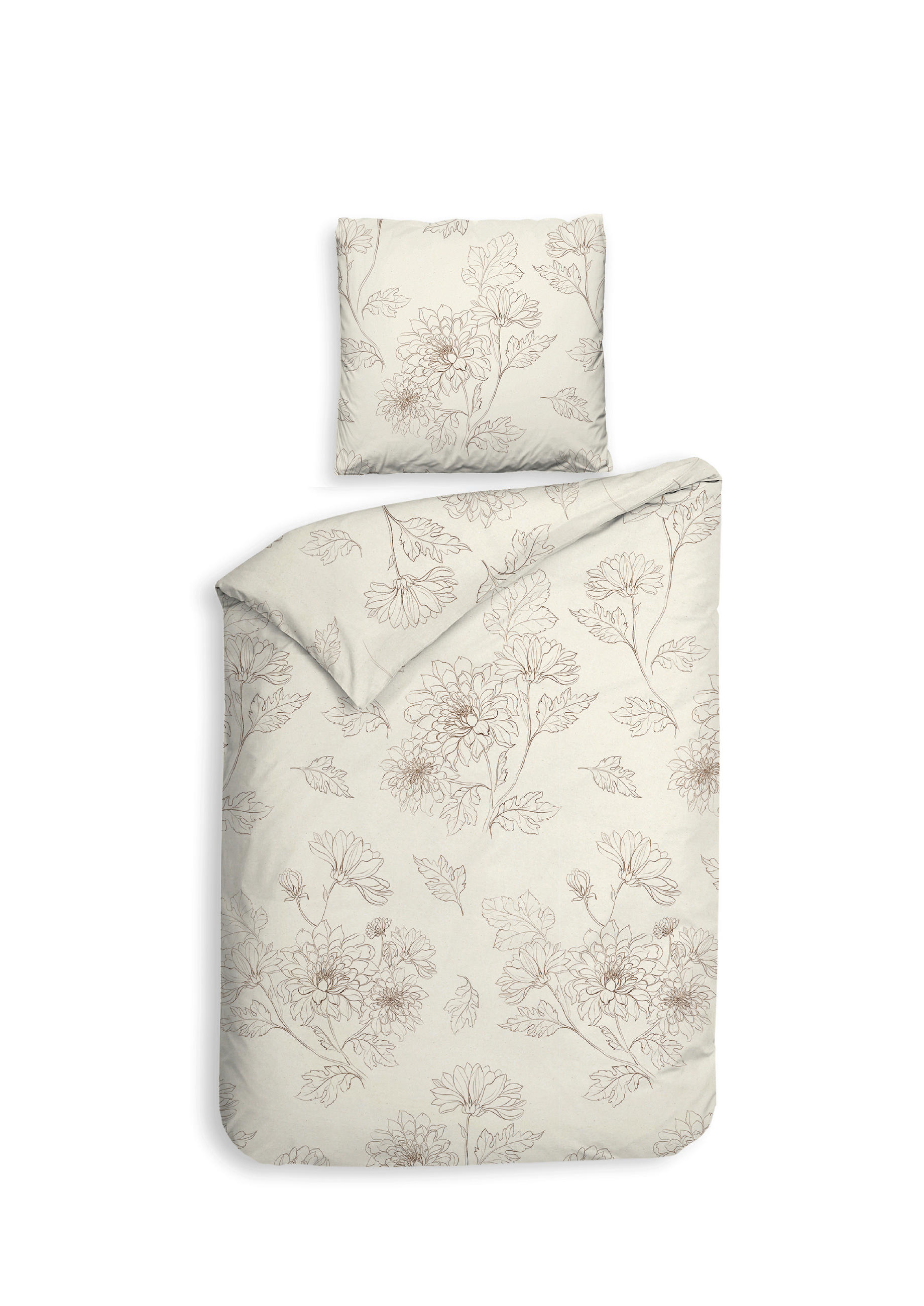 BETTWÄSCHE Gigi Flanell 155/220 cm  - Elfenbein, Basics, Textil (155/220cm)