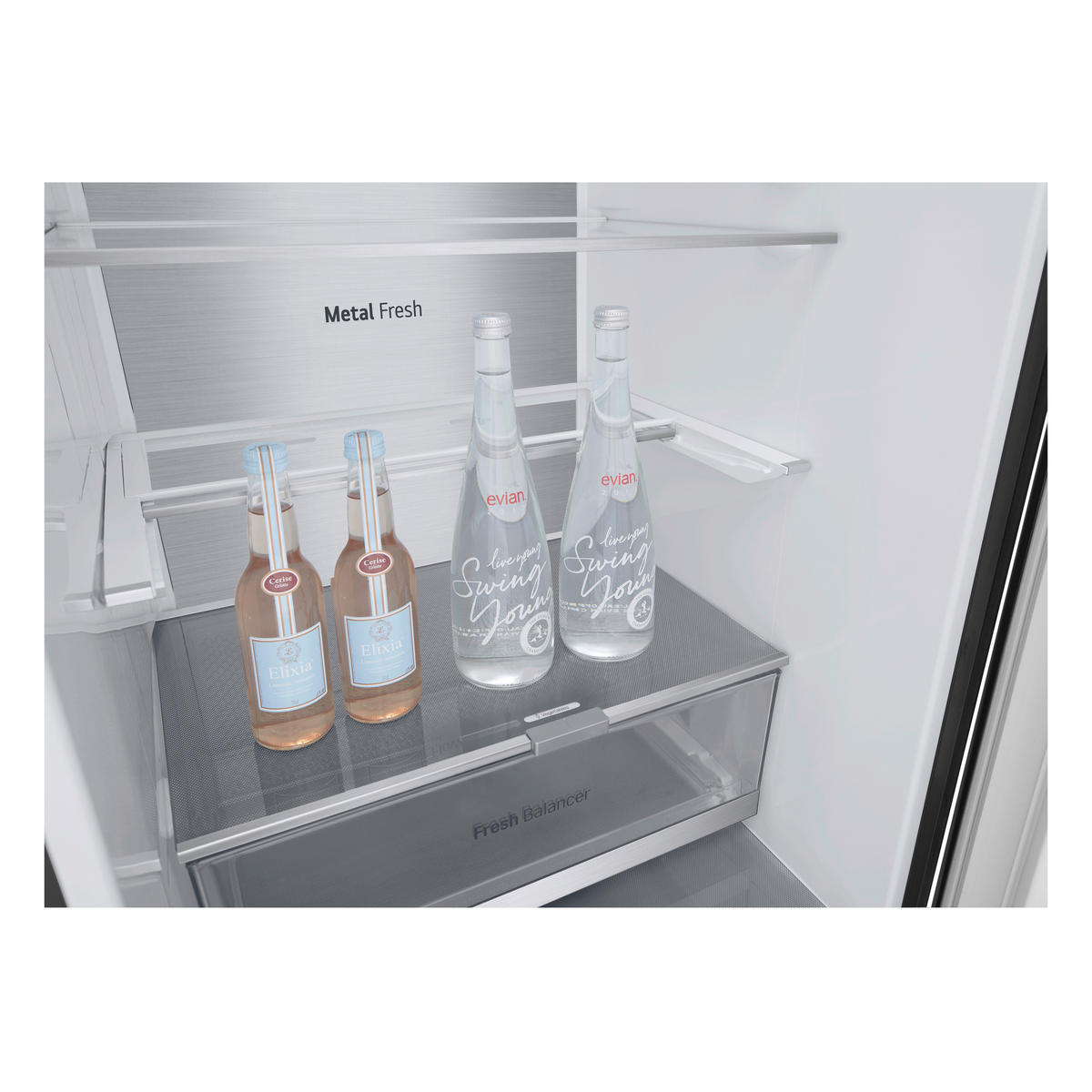 KÜHL-GEFRIER-KOMBINATION GBV7280BEV  - Schwarz, Basics, Metall (59,5/203/67,5cm) - LG