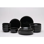 KOMBISERVICE Bastia noro 16-teilig  - Schwarz, Trend, Keramik - Novel