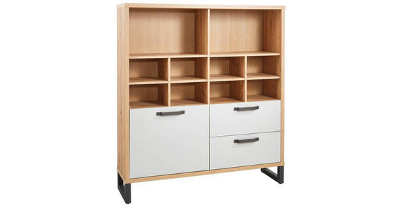 HIGHBOARD 131,6/147,2/35 cm  - Dunkelgrau/Eiche Artisan, MODERN, Holzwerkstoff/Metall (131,6/147,2/35cm) - Xora