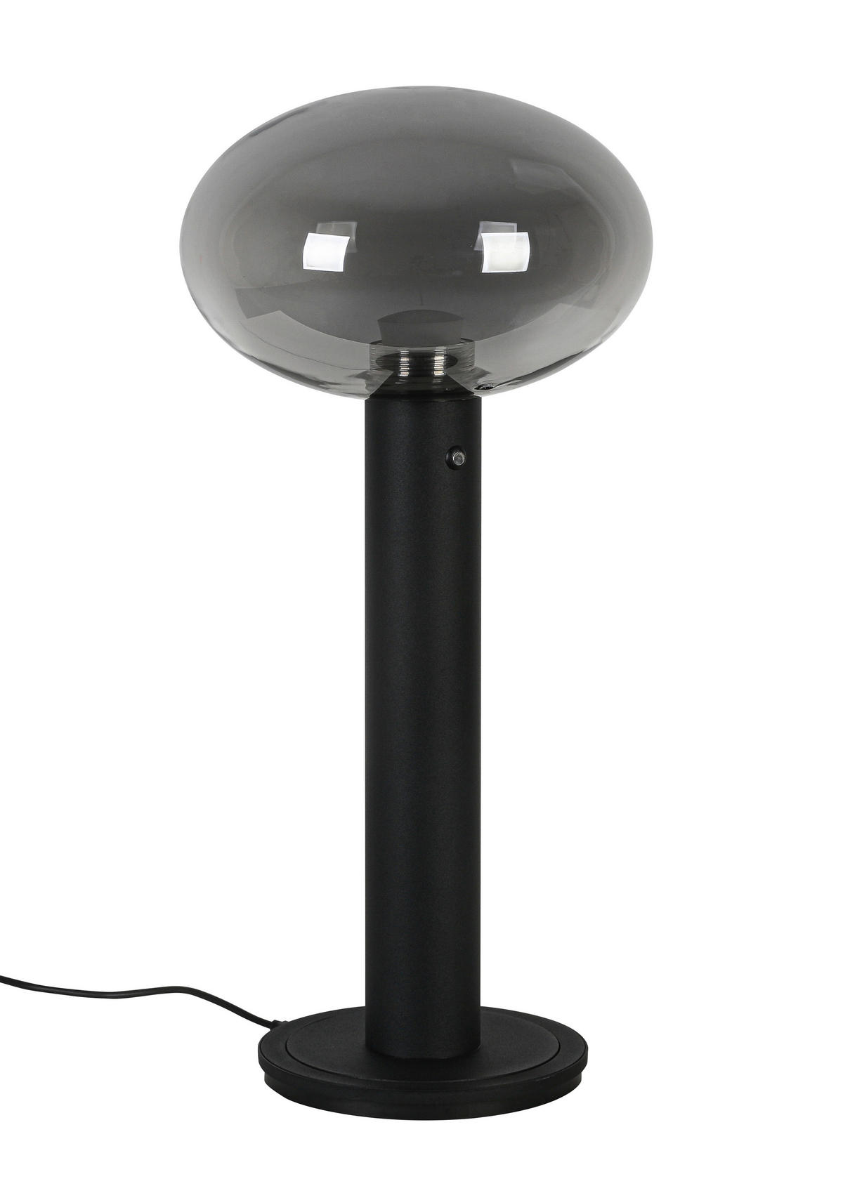 AKKU-TISCHLEUCHTE 20/42 cm  - Chromfarben/Schwarz, Design, Glas/Kunststoff (20/42cm) - Dieter Knoll