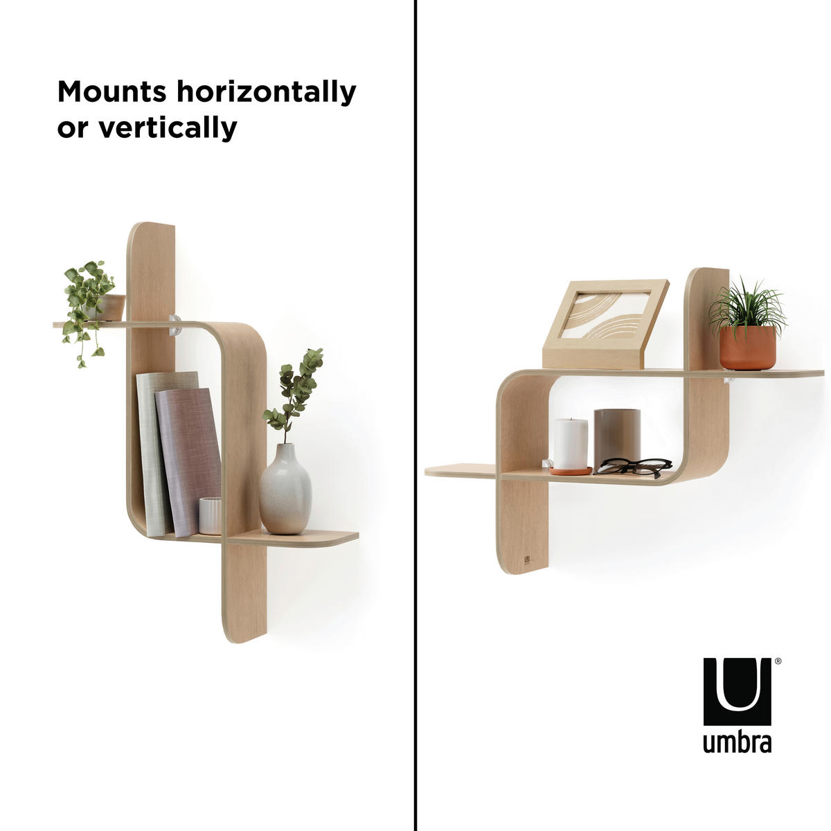 VÄGGHYLLPLAN 15,2/46,9/52,2 cm  - naturfärgad, Design, trä (15,2/46,9/52,2cm) - Umbra