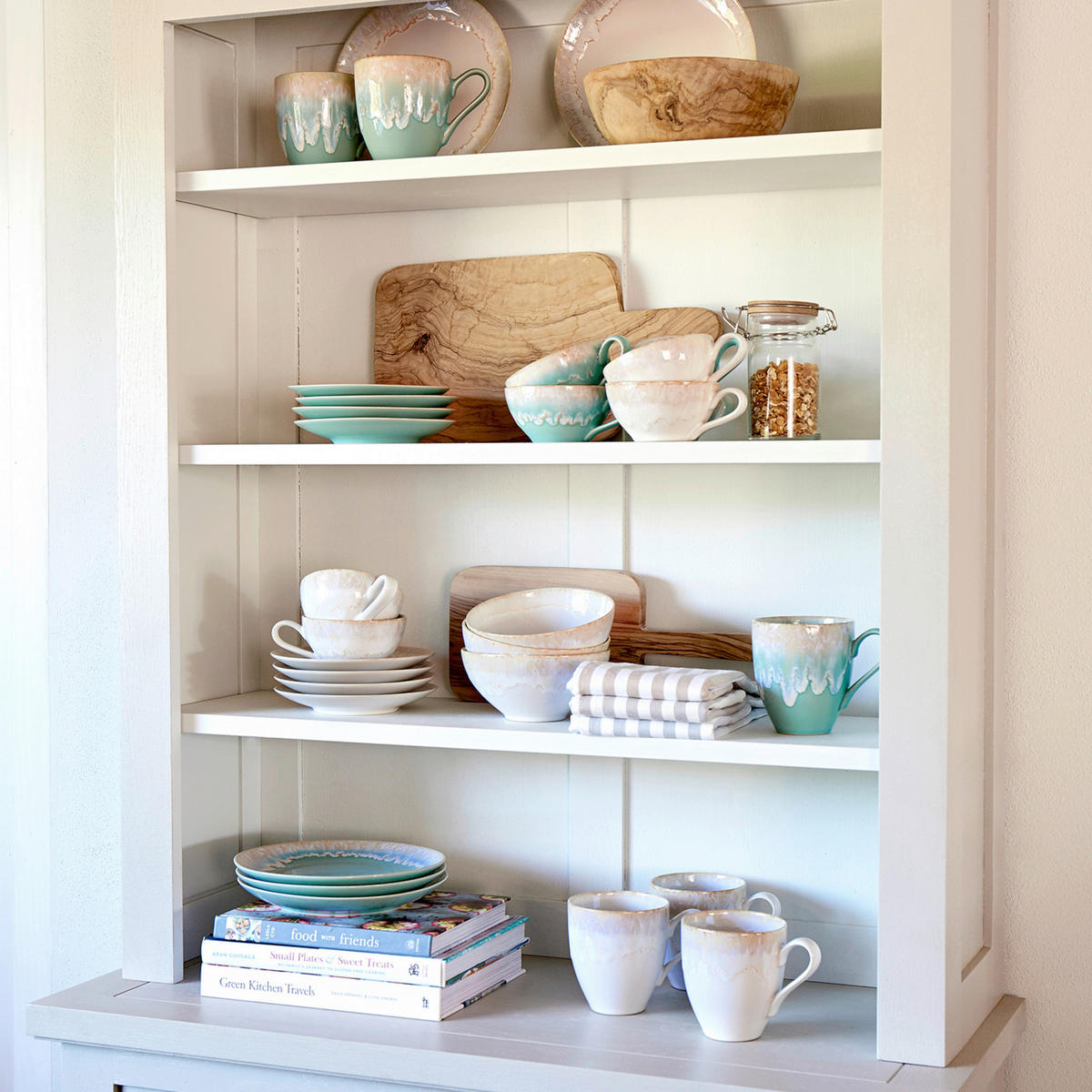 KAFFEEBECHERSET TAORMINA 6-teilig  - Türkis, Basics, Keramik (0.41l) - Costa Nova