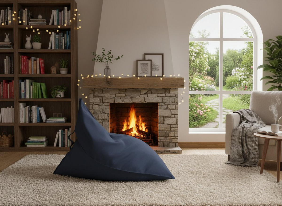 SEDACÍ VAK,  - modrá, Design, textil (110/85/130cm) - Carryhome