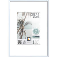 RÁM NA OBRAZY, 1 foto 21 cm x 29,7 cm - bílá, Basics, plast/sklo (30,7/22,1cm)