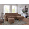 ECKSOFA PALMERA V Braun Mikrofaser  - Eichefarben/Braun, KONVENTIONELL, Holz/Textil (244/163cm) - Sit & More