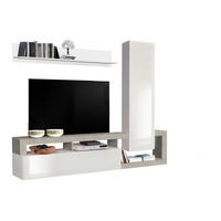 FLEKSIBILNI REGAL ZA SOBU svetlosiva, bela visoki sjaj, bela   - bela/bela visoki sjaj, Osnovno, pločasti materijal (219/173/35cm) - Ti'me