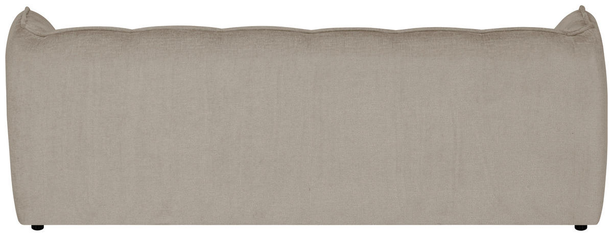 3-SITZER-SOFA LIVOLI in Chenille Creme  - Creme/Schwarz, Design, Kunststoff/Textil (217/70/94cm) - MID.YOU