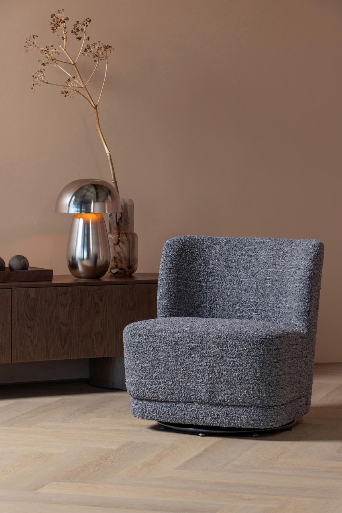 SESSEL in Webstoff Grau  - Schwarz/Grau, MODERN, Textil/Metall (74/75/65cm) - Livetastic
