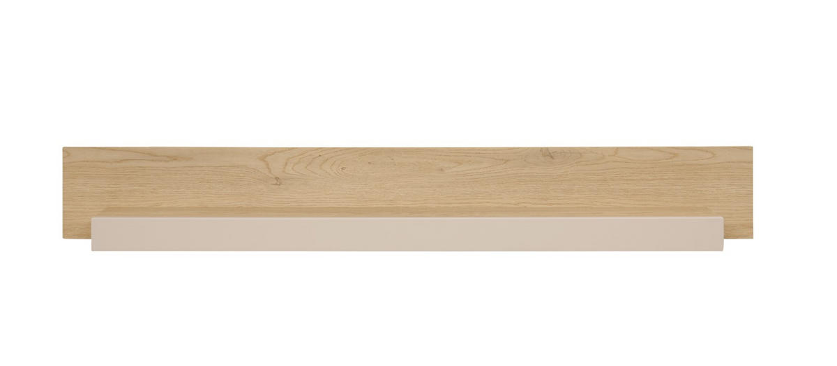 WANDBOARD Holzwerkstoff Eichefarben, Kaschmir  - Kaschmir/Eichefarben, Design, Holzwerkstoff (150/20/18cm) - Livetastic