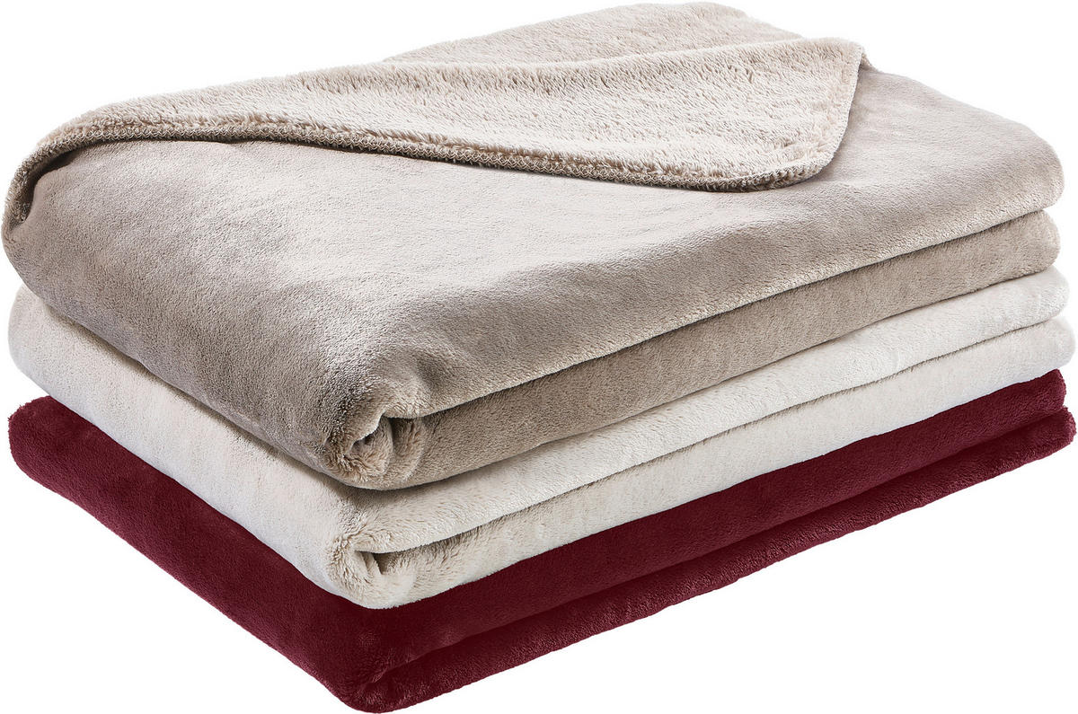 DEKA 150/200 cm  KREPPA  - bordo, Basics, tekstil (150/200cm) - Dieter Knoll