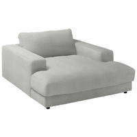 XXL-SESSEL in Feincord Hellgrau  - Hellgrau/Schwarz, Design, Kunststoff/Textil (150/86/170cm) - Lomoco