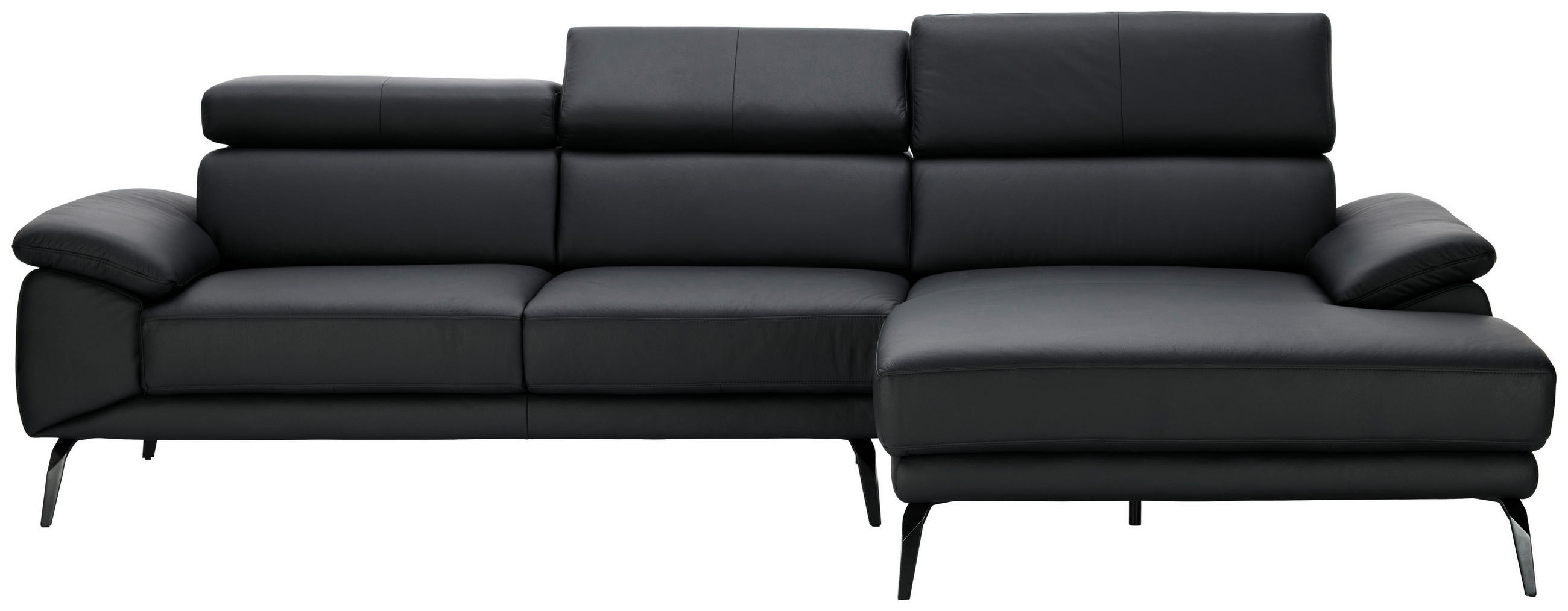 Freisteller von Novel ECKSOFA Schwarz Echtleder.