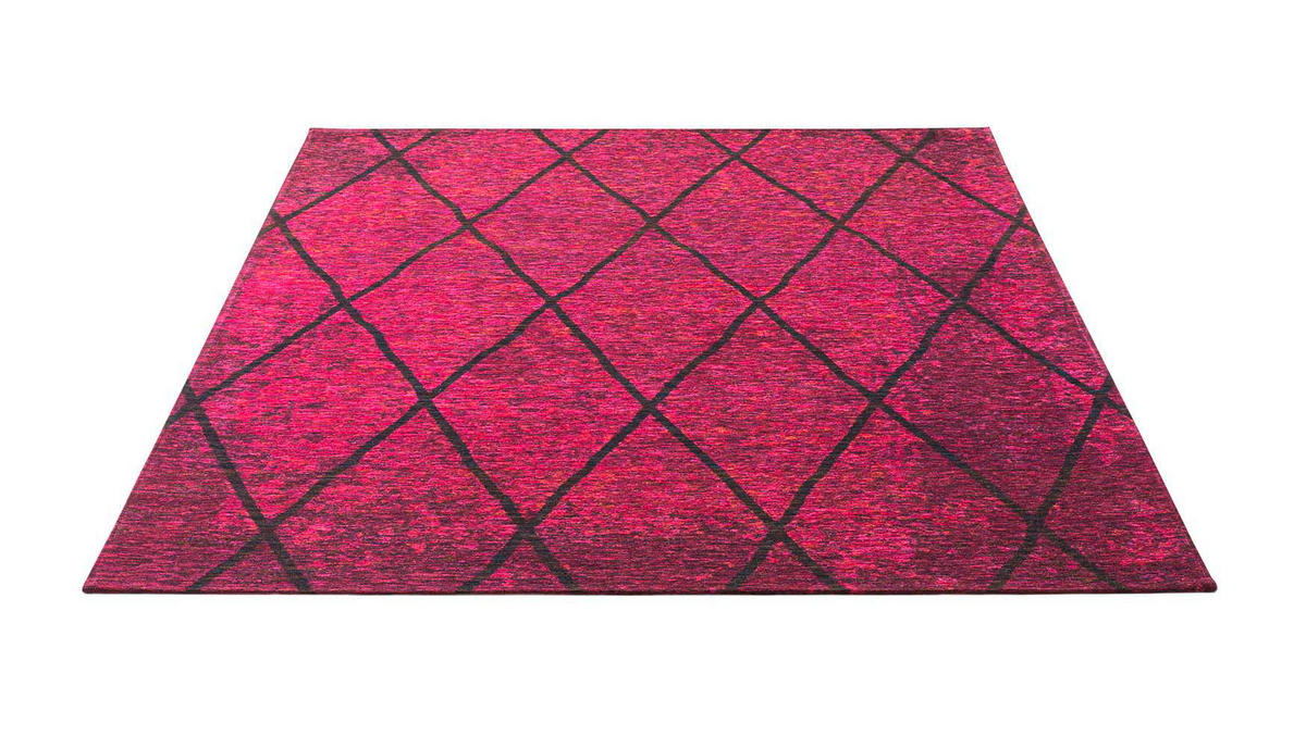 VINTAGE-TEPPICH 50/80 cm Fine Line Bordeaux  - Bordeaux, Design, Kunststoff/Textil (50/80cm) - Tom Tailor