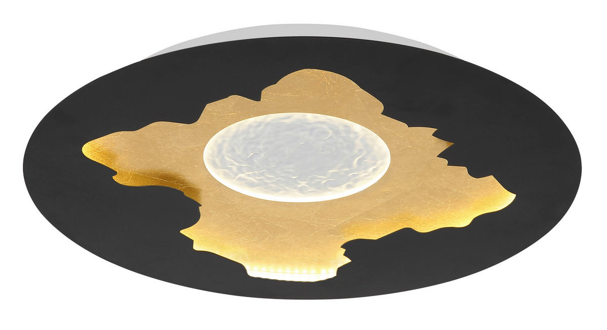 LED-DECKENLEUCHTE 45/4,9 cm   - Goldfarben/Opal, Basics, Kunststoff/Metall (45/4,9cm) - Globo