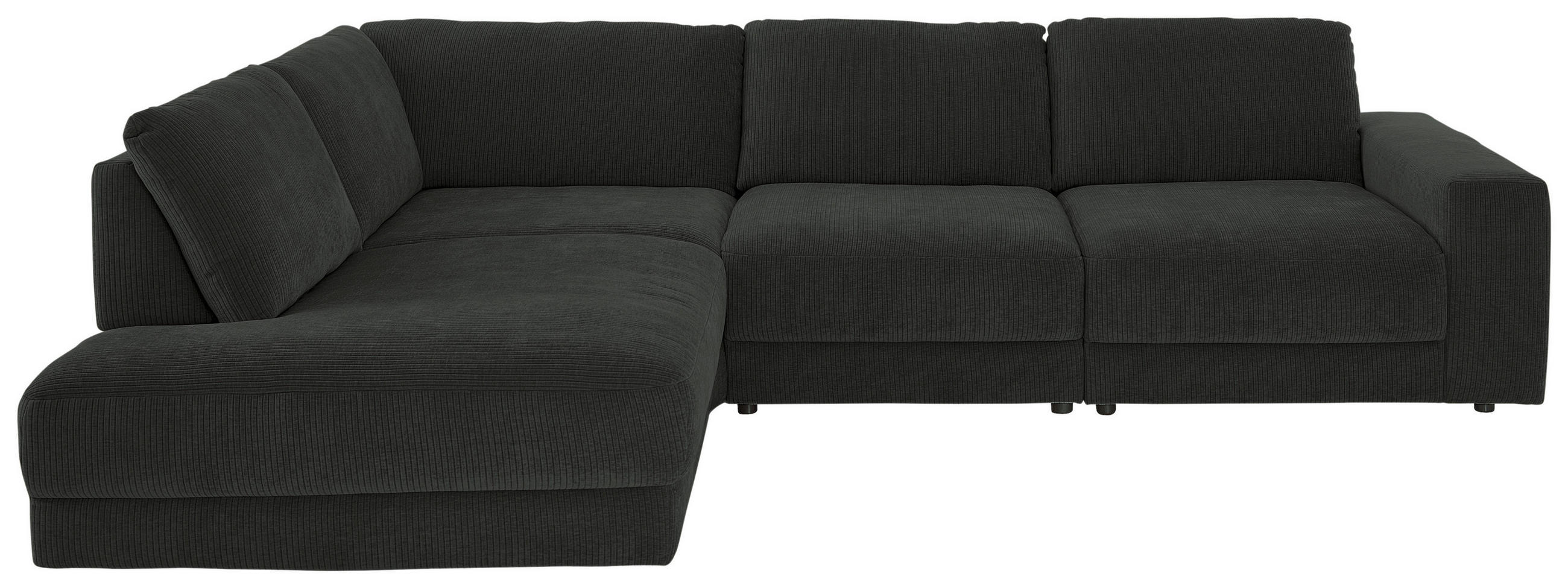 ECKSOFA in Chenille, Jacquard Anthrazit  - Anthrazit/Schwarz, Design, Kunststoff/Textil (242/316cm) - Niels Andersson