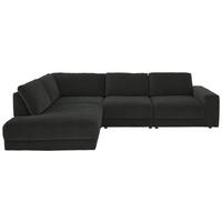 ECKSOFA in Chenille, Jacquard Anthrazit  - Anthrazit/Schwarz, Design, Kunststoff/Textil (242/316cm) - Niels Andersson