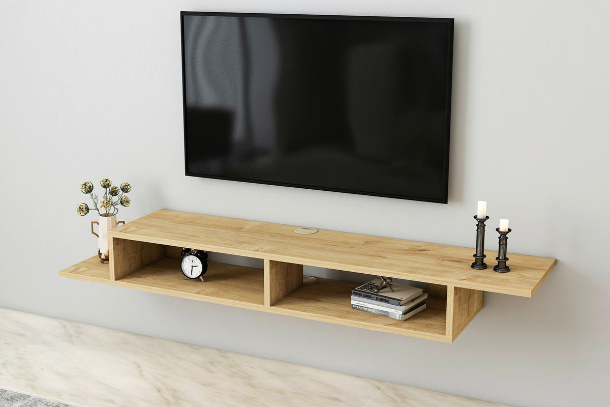 WANDBOARD in 149/16,4/29,6 cm Eichefarben  - Eichefarben, Design, Holzwerkstoff (149/16,4/29,6cm) - Livetastic
