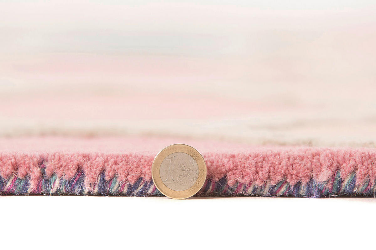 WOLLTEPPICH 200/290 cm Illusion Rosa  - Rosa, KONVENTIONELL, Textil (200/290cm) - Xora