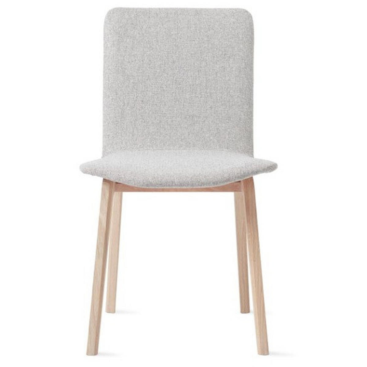 STOL  läderutbud, tygutbud, vippfunktion   greige, ek Bianco  - ek Bianco/greige, Design, trä/textil (46/82/53cm) - Skovby
