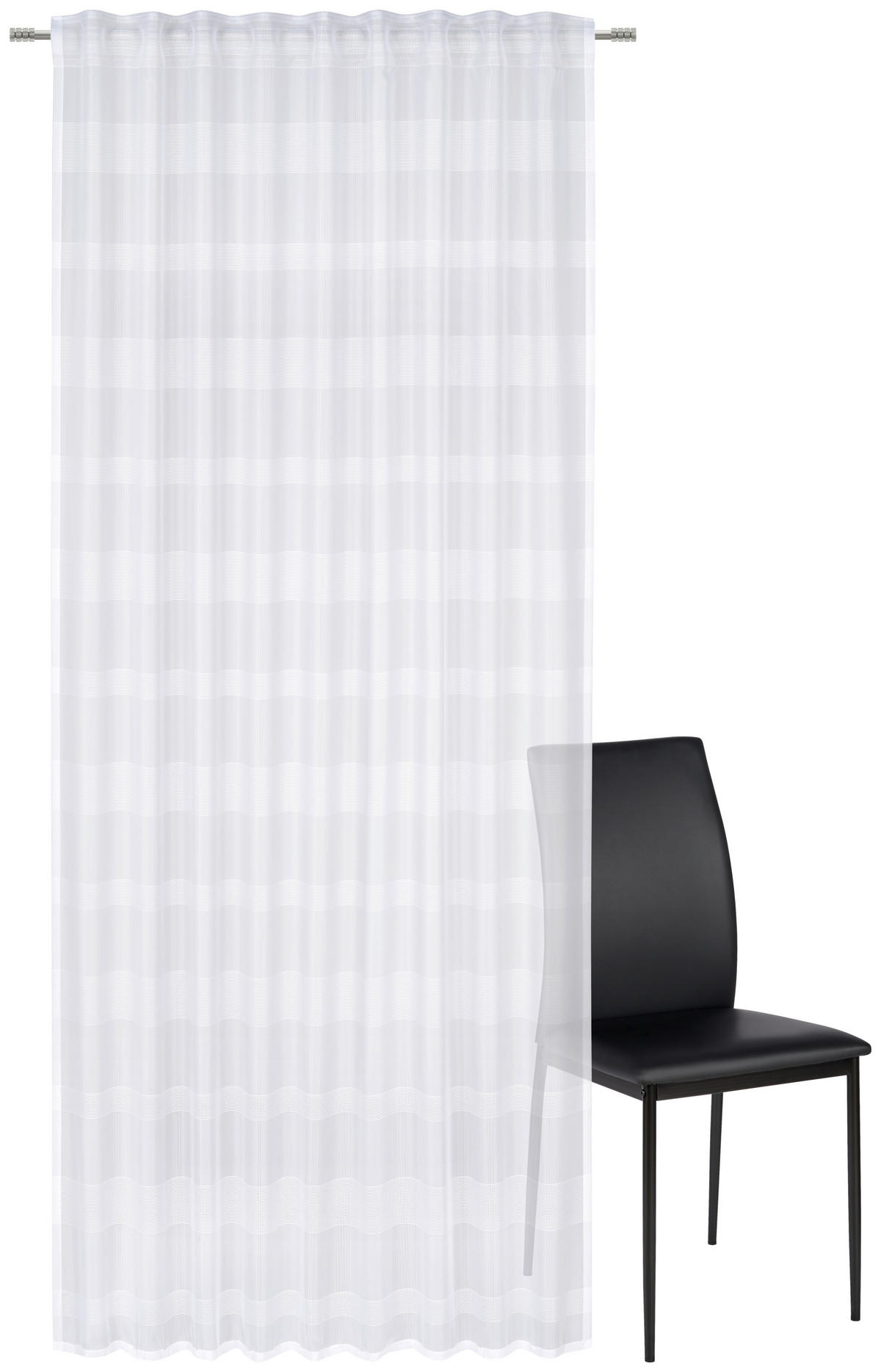 KOMBINOVANA ZAVESA bela - bela, Osnovno, tekstil (140/245cm) - Esposa