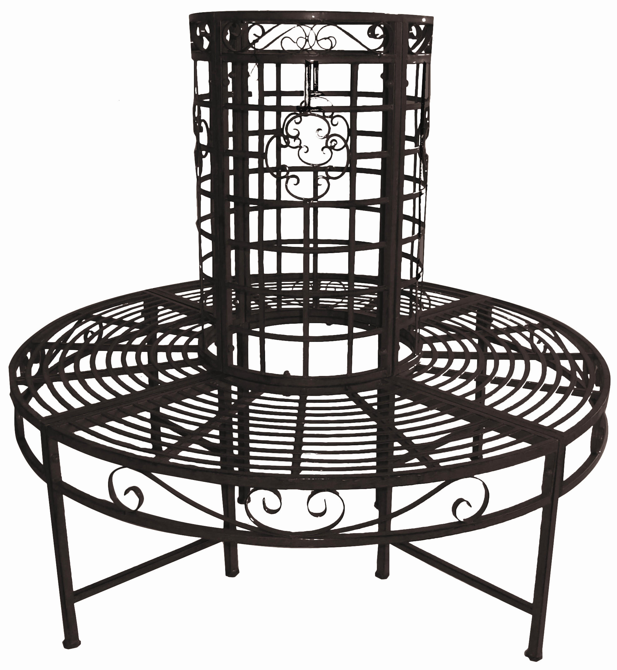 LAVIČKA KOLEM STROMU kov - černá, Basics, kov (121/112/121cm) - Gardenson