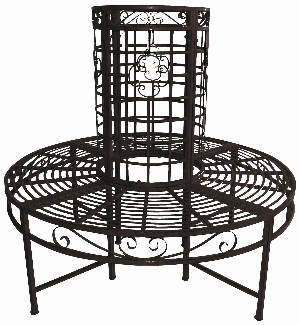 LAVIČKA KOLEM STROMU kov - černá, Basics, kov (121/112/121cm) - Gardenson