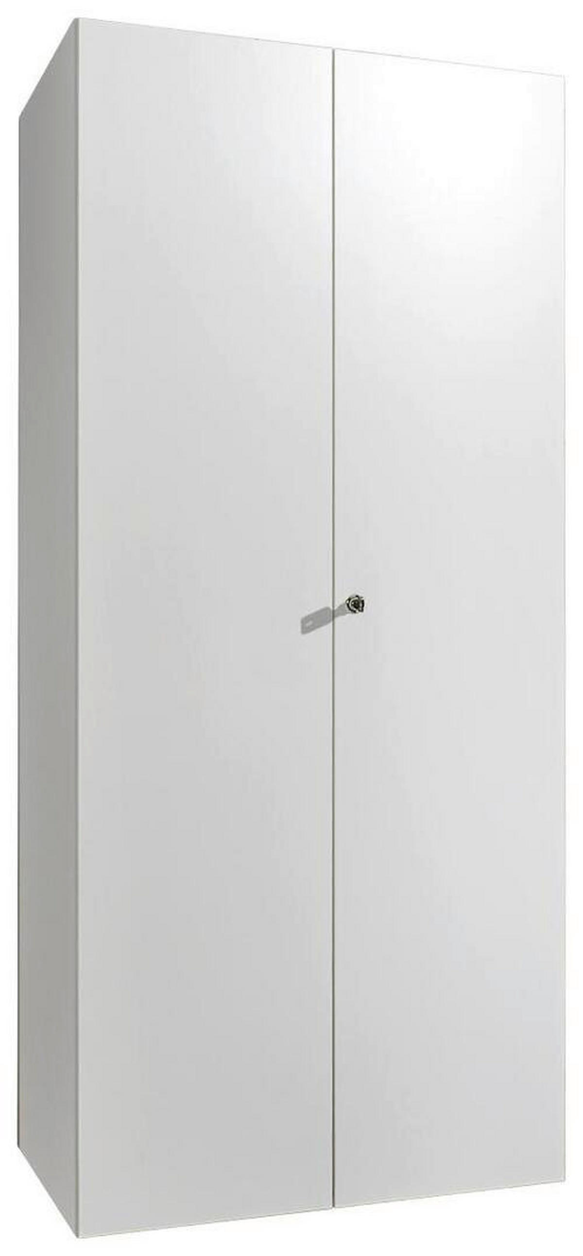 VEČNAMENSKA OMARA, bela - bela/barve aluminija, Konvencionalno, umetna masa/leseni material (80/185/54cm) - Xora